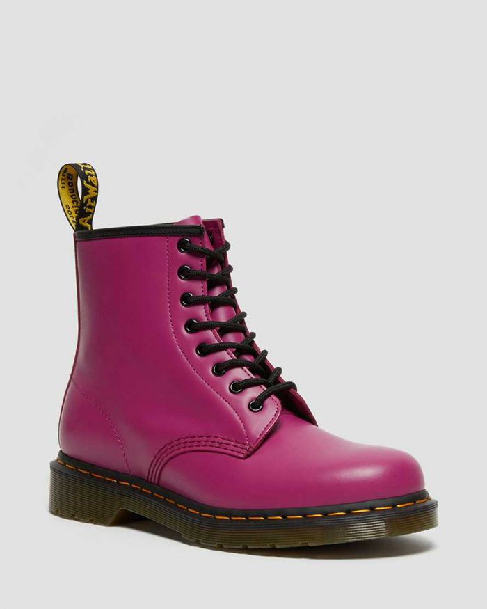 Dr Martens Vintersko Dame Rosa 1460 Smooth Læder Lace Up 9087VULGF